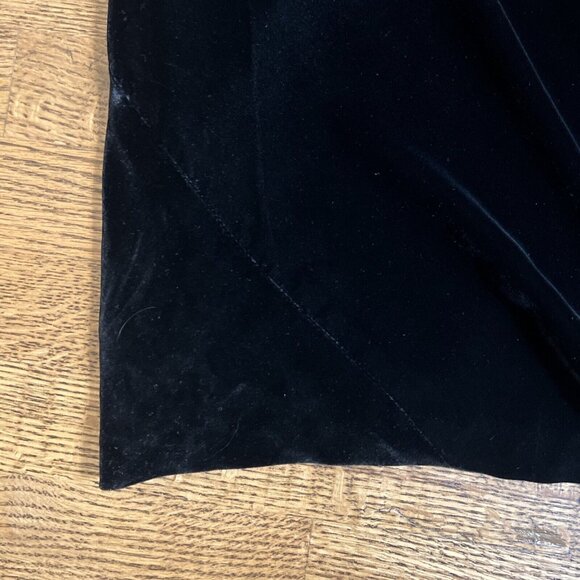 VTG Banana Republic Womens Black Velvet Slip Dress Size 10 Y2K 2002 Holiday Midi - Picture 10 of 15